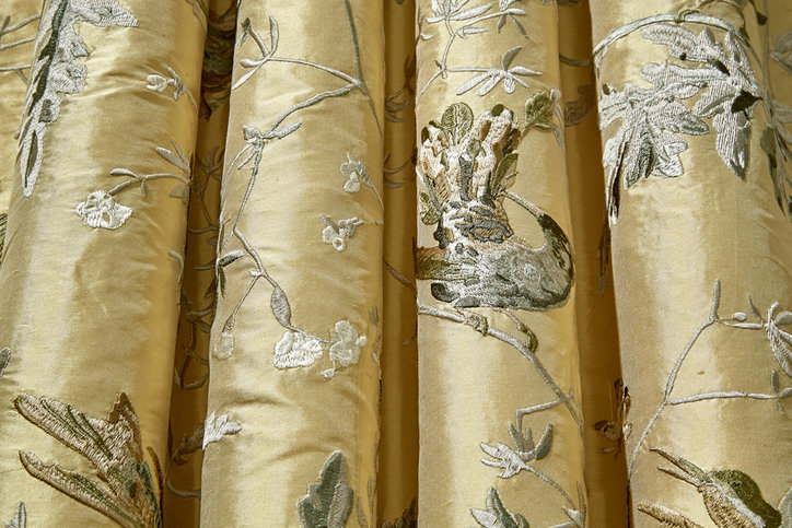 Hummingbirds Silk Fabric by Cole & Son 