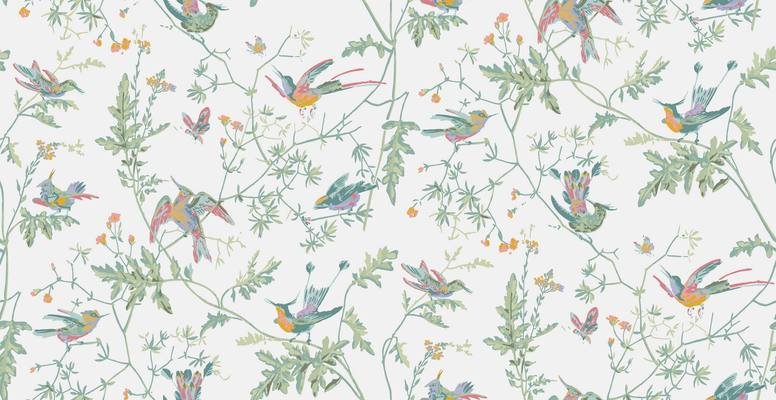 Hummingbirds Wallcovering by Cole & Son 