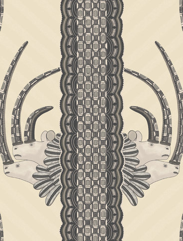 Jabu Black and White Wallcovering by Cole & Son 
