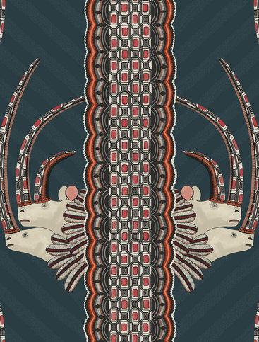 Jabu Blue Wallcovering by Cole & Son 