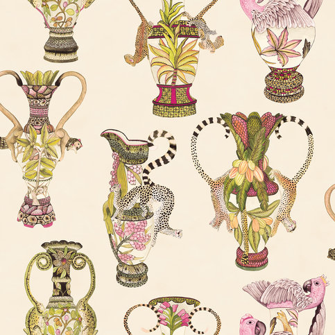 Khulu Vases Cream Wallcovering by Cole & Son 