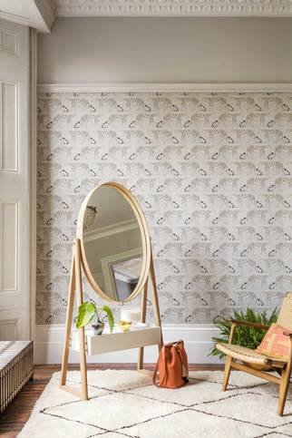 Leopard Walk Black and White Wallcovering by Cole & Son 