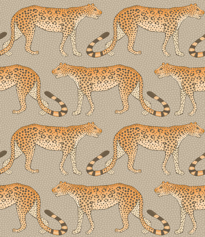 Leopard Walk Sand Wallcovering by Cole & Son 