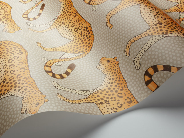 Leopard Walk Sand Wallcovering by Cole & Son 