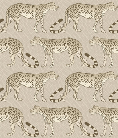 Leopard Walk Stone Wallcovering by Cole & Son 