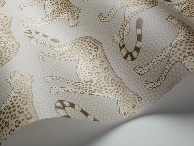 Leopard Walk Stone Wallcovering by Cole & Son 