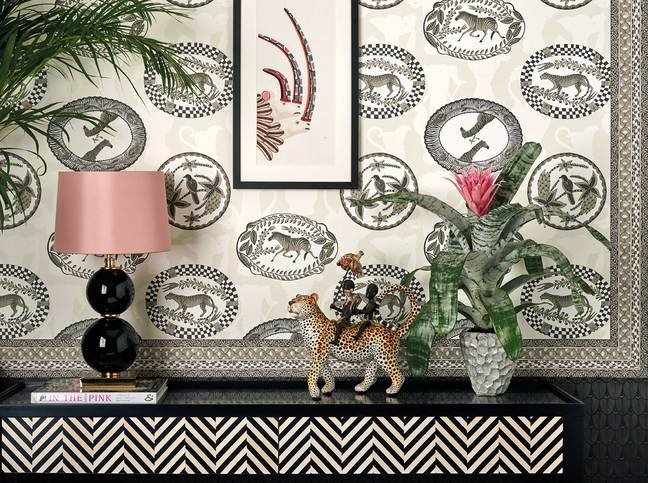 Matrinah Black and White Wallcovering by Cole & Son 