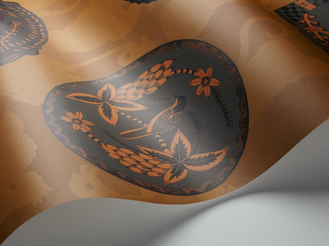 Matrinah Ochre Wallcovering by Cole & Son 