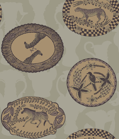 Matrinah Olive Wallcovering by Cole & Son 