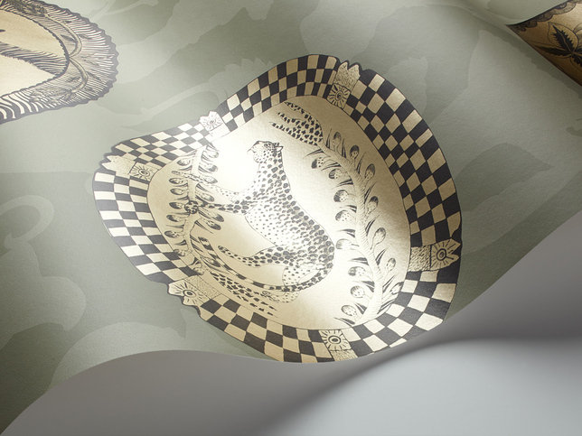 Matrinah Olive Wallcovering by Cole & Son 