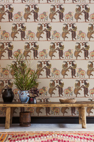 Safari Dance Linen Wallcovering by Cole & Son 