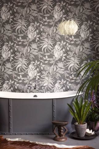 Savuti Charcoal Wallcovering by Cole & Son 