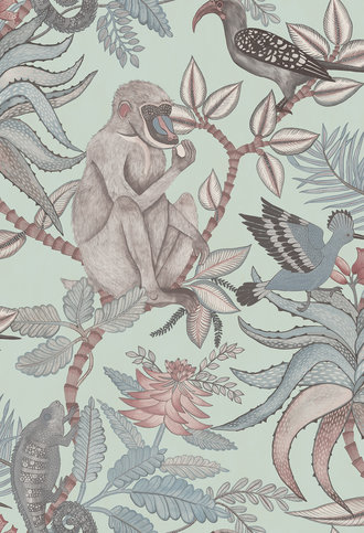 Savuti Duck Egg Wallcovering by Cole & Son 