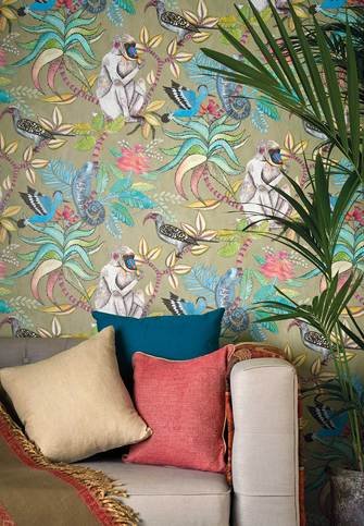 Savuti Khaki Multi Wallcovering by Cole & Son 