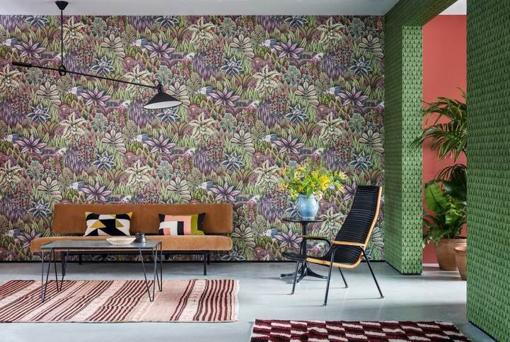 Singita Blue Wallcovering by Cole & Son 