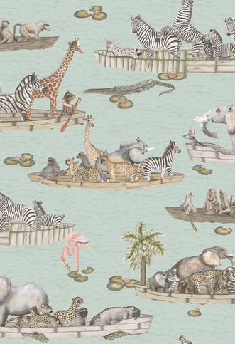 Zambezi Blue Wallcovering by Cole & Son 