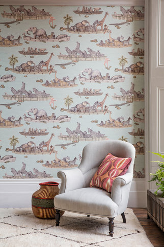 Zambezi Blue Wallcovering by Cole & Son 