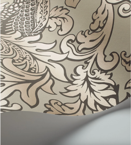 Balabina Metallic Gilver on Linen Wallcovering by Cole & Son 