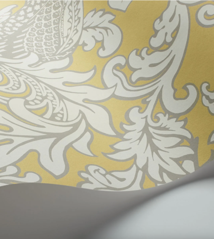 Balabina White on Yellow Wallcovering by Cole & Son 