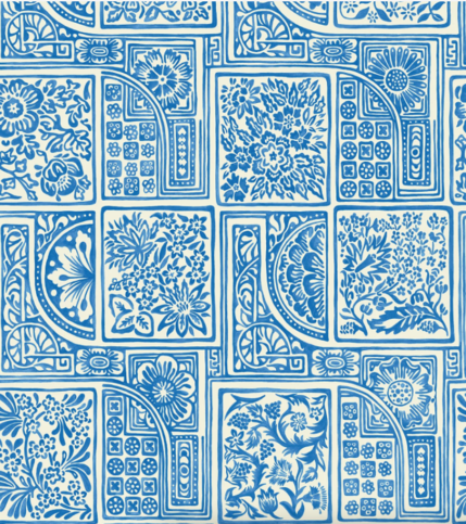Bellini China Blue on White Wallcovering by Cole & Son 