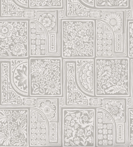 Bellini Grey on White Wallcovering by Cole & Son 