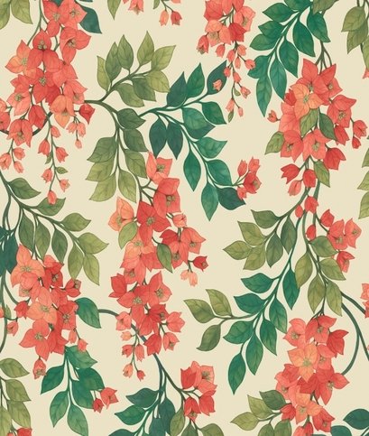 Bougainvillea Wallcovering by Cole & Son 