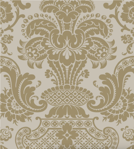 Carmen Metallic Gilver on Linen Wallcovering by Cole & Son 