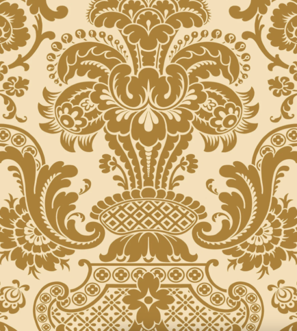Carmen Metallic Gold on Sand Wallcovering by Cole & Son 