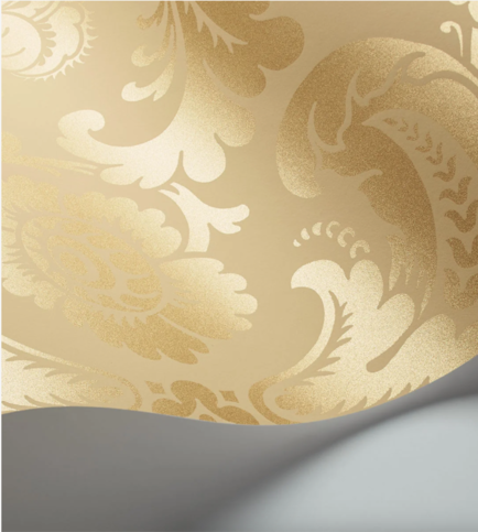 Carmen Metallic Gold on Sand Wallcovering by Cole & Son 