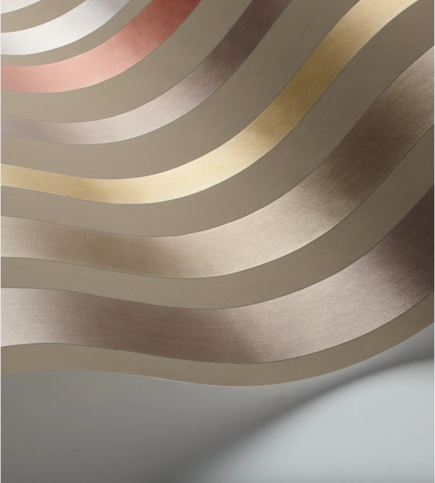 Carousel Stripe Mariinsky Linen & Multi Wallcovering by Cole & Son 