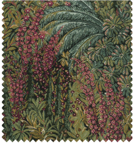 Cascade Jacquard Leaf Green Fabric by Cole & Son 