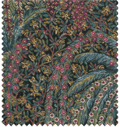 Cascade Jacquard Teal & Viridian Fabric by Cole & Son 