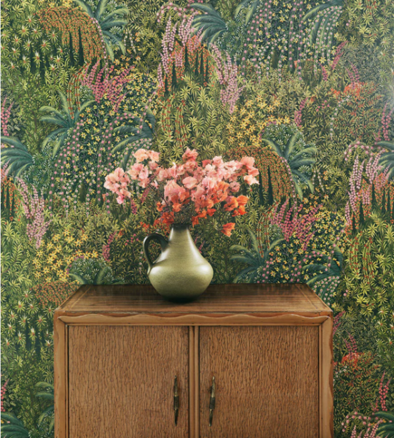 Cascade Leaf Green Wallcovering by Cole & Son 