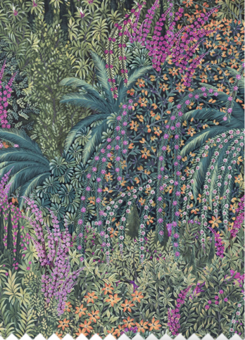 Cascade Linen Union Teal & Viridian Fabric by Cole & Son 