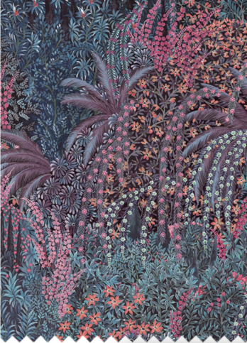 Cascade Linen Union Violet Fabric by Cole & Son 