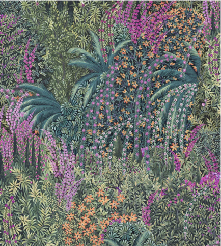 Cascade Teal & Viridian Wallcovering by Cole & Son 