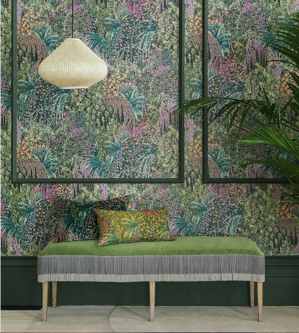 Cascade Teal & Viridian Wallcovering by Cole & Son 