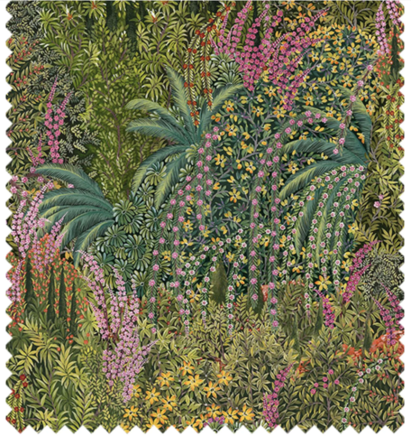 Cascade Velvet Leaf Green Fabric by Cole & Son 