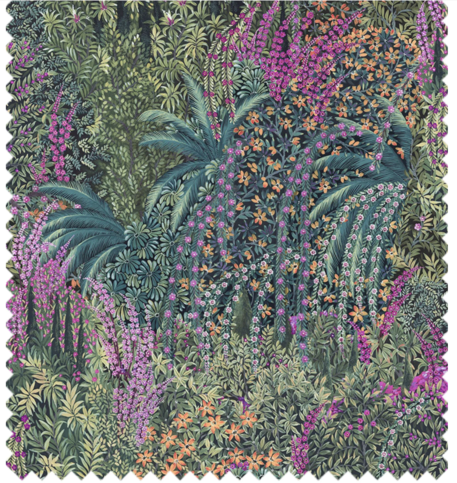 Cascade Velvet Teal & Viridian Fabric by Cole & Son 