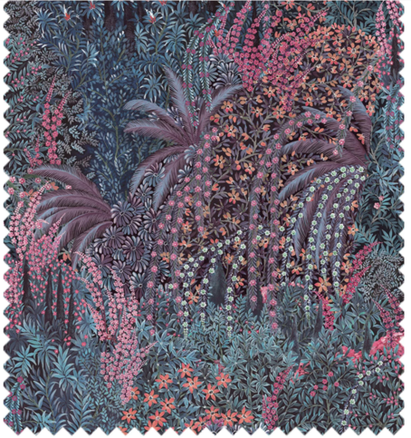 Cascade Velvet Violet Fabric by Cole & Son 