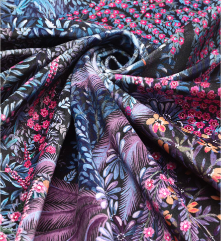 Cascade Velvet Violet Fabric by Cole & Son 