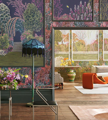Cascade Violet Wallcovering by Cole & Son 