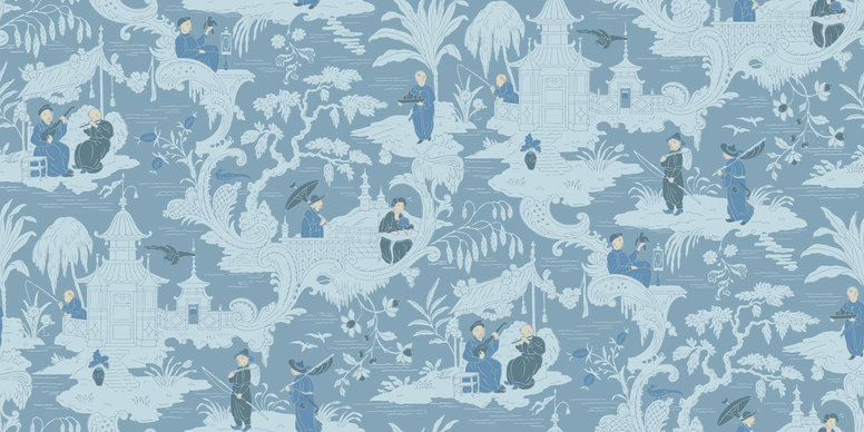Chinese Toile Wallcovering by Cole & Son 