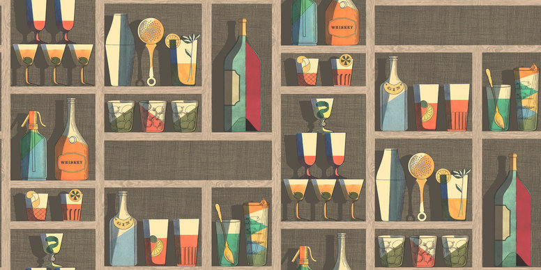 Cocktails Wallcovering by Cole & Son 