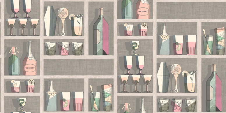 Cocktails Wallcovering by Cole & Son 