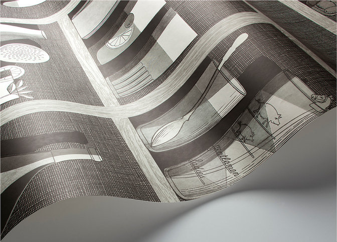Cocktails Wallcovering by Cole & Son 