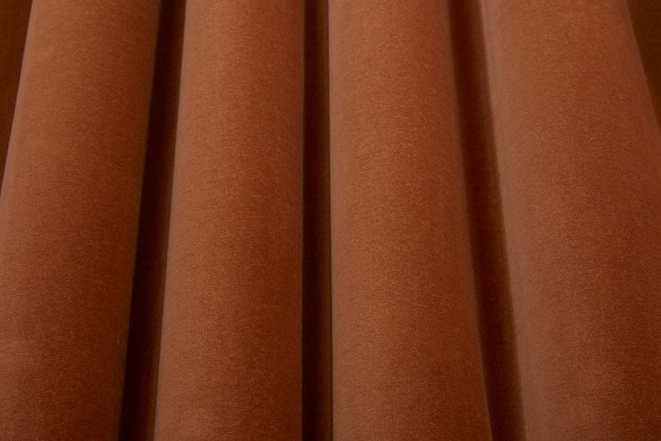 Colour Box Velvet Ginger Fabric by Cole & Son 