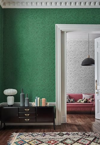 Malachite Wallcovering by Cole & Son 