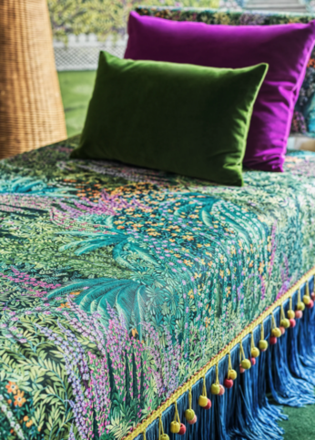 Colour Box Velvet Gardens Fuchsia Fabric by Cole & Son 