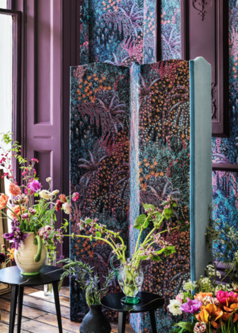 Colour Box Velvet Gardens Hydrangea Fabric by Cole & Son 